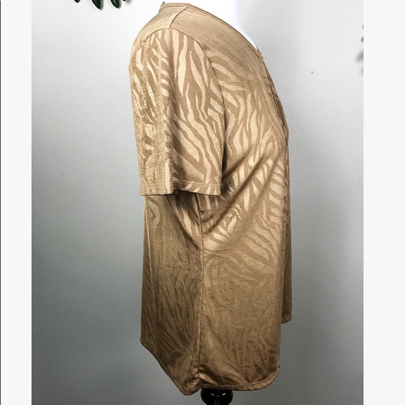 Jaclyn Smith Zebra Print Top A71 - Picture 2 of 6